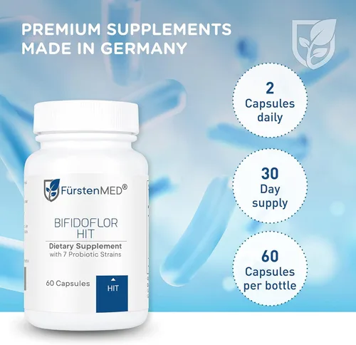 Miniatura 5 de FürstenMED Bifidoflor HIT - Probiótico bajo en histamina para intolerancia a la histamina, intestino sensible y salud digestiva, Lactobacillus de 7