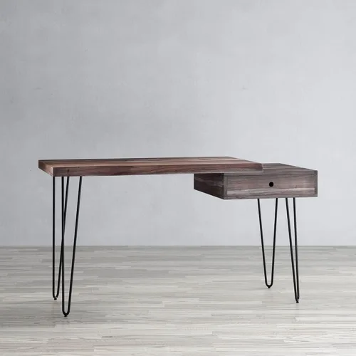 Miniatura 14 de Jofran Nature's Edge - Escritorio de madera de acacia maciza, 54 pulgadas de largo x 22 pulgadas de ancho x 30 pulgadas de alto, pizarra