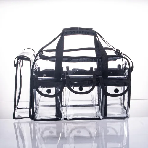 Miniatura 2 de Bolsa de maquillaje profesional de PVC transparente de gran apertura, bolsa de cosméticos para uñas, bolsas de belleza, organizador de herramientas