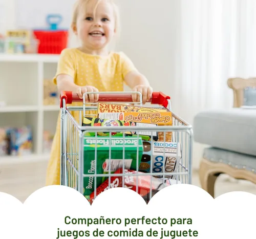 Miniatura 6 de Melissa & Doug - Carrito de compras con marco de metal resistente, Empaque estándar, Estándar