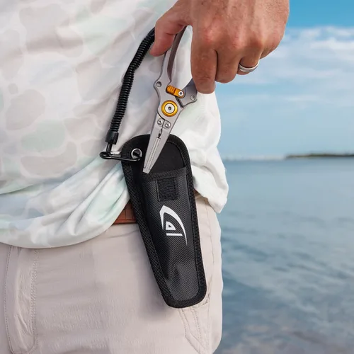 Miniatura 7 de danco Cortador de pesca central de aluminio de 7.5 "con funda, línea de pesca y cortador de alambre, seguro para agua salada, pesca de agua