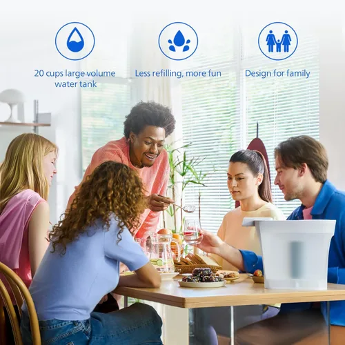 Miniatura 7 de PHILIPS Jarra de filtro de agua de 20 tazas con filtro Plus - ADD5903, dispensador de agua recargable, filtro purificador de agua para puerta