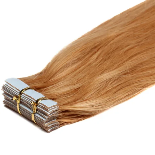 Miniatura 24 de Extensiones de cabello humano Remy con cinta adhesiva sin costuras (16 pulgadas, 10 unidades, rubio ceniza)