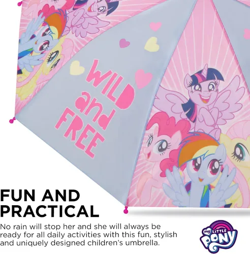 Miniatura 4 de Hasbro Paraguas para niños, My Little Pony, ropa de lluvia para niñas pequeñas de 3 a 6 años