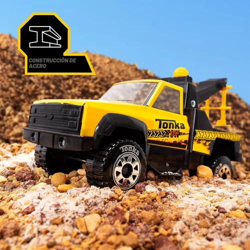 Miniatura 4 de Tonka Steel Classics Tow Truck - Camión de construcción de juguete, hecho de acero y plástico resistente, para niños y niñas de 3 años en adelante