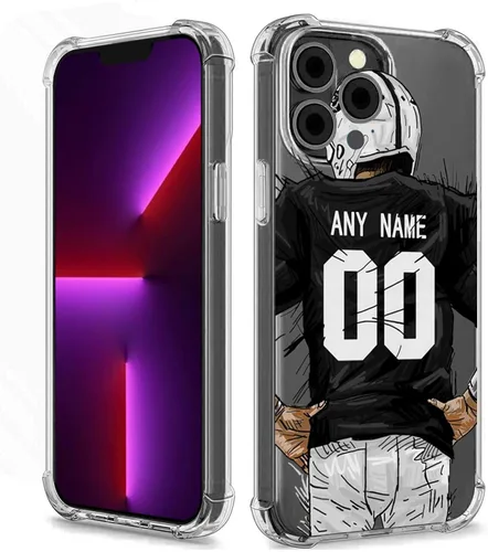 Miniatura 21 de Funda protectora personalizada con nombre y números para iPhone 15, 14, 13, 12, 11 Xs Max XR 8 7 6 Plus 11 Pro Mini, delgada, a prueba de golpes