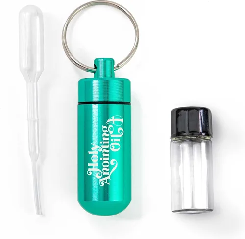 Miniatura 11 de Kit de accesorios para botella de aceite de unción, contenedor de llavero aguamarina, cuentagotas de plástico y pequeño frasco de vidrio vacío
