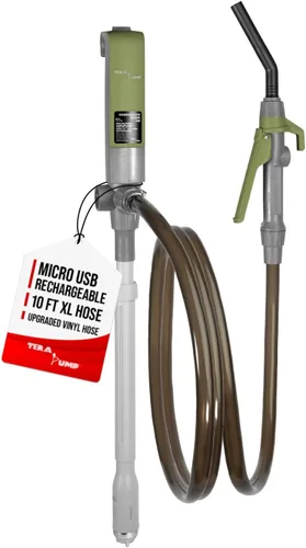Miniatura 10 de TERA PUMP Bomba de transferencia de líquido de batería recargable 2 veces más potente, flujo hasta 20% más rápido, 12.1 litros por minuto, boquilla