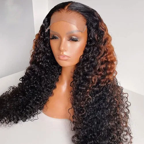 Miniatura 2 de Pelucas de cabello humano con encaje frontal transparente HD de 13 x 4, color 1B30, línea de cabello natural prearrancada, nudos blanqueados