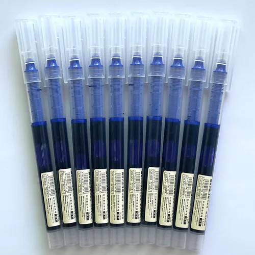 sencoo Paquete de 10 bolígrafos azules de punta extrafina de tinta líquida, de secado rápido, para estudiantes en casa, oficina, escuela