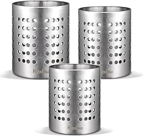KSENDALO Juego de Soportes de Utensilios de Metal, Pequeño Soporte de Utensilios de Acero SUS304, Secador de Cubiertos y Espatulas para Utensilios