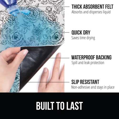 Miniatura 2 de GORILLA GRIP LeakGuard - Tapete no adhesivo para debajo del fregadero para armario de cocina, forro impermeable de secado rápido, tapetes de fieltro