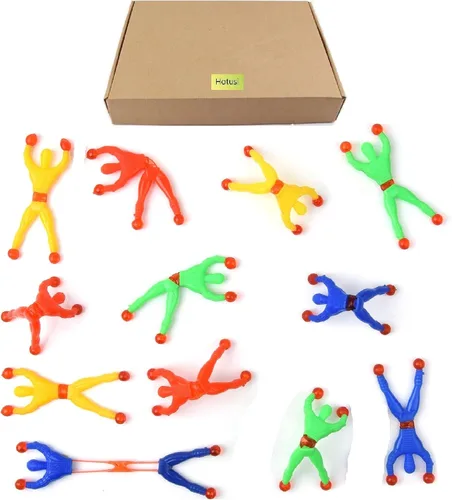 40 piezas de Window Crawler para hombre, figura de acción adhesiva multicolor para escaladores de pared, juguetes para recuerdos de fiesta (color al