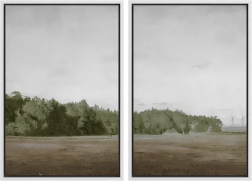 Miniatura 141 de SIGNWIN Lienzo enmarcado para pared, juego de arte sereno de paisaje de pantanos, ilustración rústica, arte moderno, minimalismo, decorativo