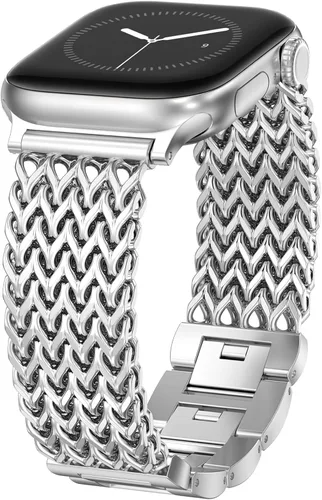 Miniatura 11 de WINGLE for Apple Watch Band Women 38mm 40mm 41mm 42mm 44mm 45mm 46mm 49mm Series 11 10 9 8 7 6 5 4 3 2 1 SE 3/2/1, Dressy Band Stainless Steel Chain