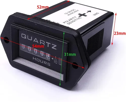 Miniatura 4 de ATOPLEE Metro de hora mecánico 12v a 36v camión tractor diesel motor fuera de borda metro de hora rectangular