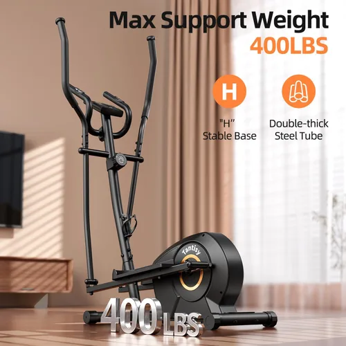 Miniatura 4 de Elliptical Exercise Machine for Apartments and Homes,8 Levels of Magnetic Resistance,15.5-inch Stride Elliptical Machine, and Supports Users up to