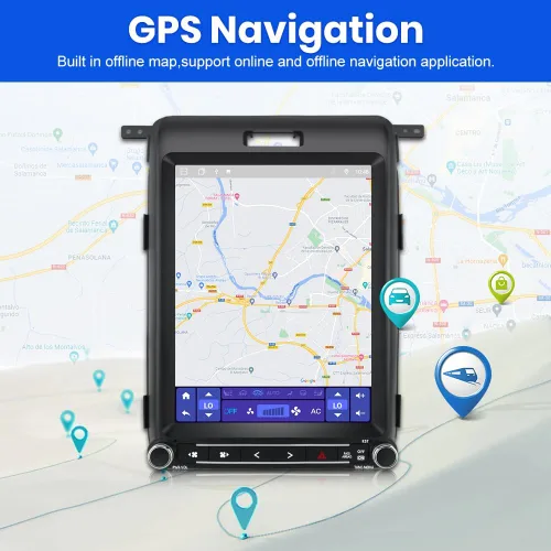Miniatura 5 de Radio de coche Android 13 para Ford F150 2013 2014, estilo T de 12.1 pulgadas con CarPlay inalámbrico Android Auto GPS DSP WiFi Bluetooth SWC salida