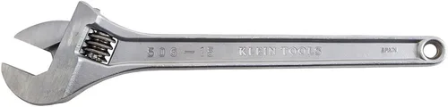 Miniatura 4 de Klein Tools 506-15 Llave ajustable, llave de transmisión forjada con acabado cromado pulido y mango contorneado, 15 pulgadas