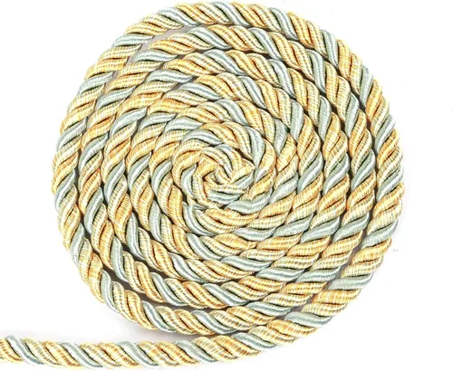 Miniatura 11 de BEL AVENIR Cuerda trenzada de 0.236 in y 16 yardas, cuerda decorativa de nailon hecha a mano para costura, manualidades, tapicería, decoración