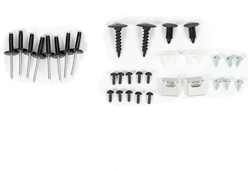 Miniatura 7 de KUAFU Parrilla inferior y marco para matrícula compatible con Chevy Chevrolet Camaro SS 2016-2018 Reemplazo para 84040593 Plástico pintado negro