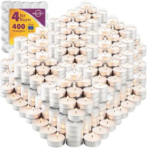Miniatura 9 de MontoPack Velas de té sin perfume, 45 unidades 4 horas, blancas, sin humo, sin goteo, pequeñas velas votivas de parafina Velas duraderas