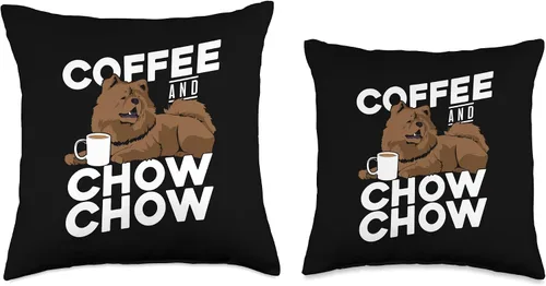 Miniatura 3 de Chow Chow Dog Lover Apparel Coffee Chow - Almohada (16 x 16 pulgadas), multicolor