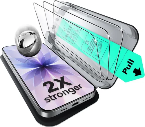 Miniatura 13 de ESR Paquete de 3 protectores de pantalla para iPhone 17 Pro Max, grado militar a prueba de roturas, dureza 9H, vidrio templado de cobertura completa