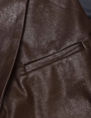 Miniatura 5 de COOFANDY Chaleco de cuero para hombre estilo casual estilo occidental ligero con cuello en V chaleco