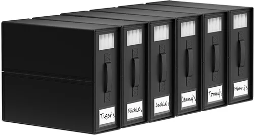 SheetCube Organizadores de Sábanas para Cama y Almacenamiento Paquete de 6, Organizador de Armario de Ropa Blanca Plegable con Ventana y Etiqueta,