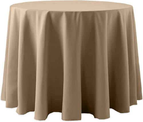 Miniatura 24 de Ultimate Textile Cotton-Feel - Mantel redondo de 90 pulgadas para comedor, color berenjena, color morado