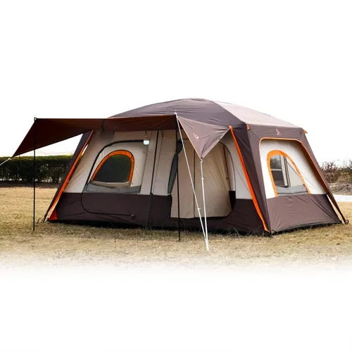 Miniatura 21 de KTT Extra Large Tent 10-12-14 Person(B),Family Cabin Tents,2 Rooms,3 Doors and 3 Windows with Mesh,Straight Wall,Waterproof,Double Layer,Big Tent