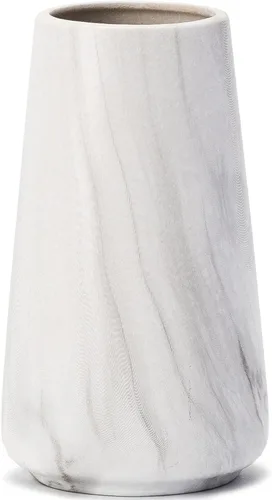 Miniatura 16 de Jarrón de cerámica beige – Florero neutro de 8 pulgadas para decoración del hogar, jarrón bohemio blanco roto, jarrones crema para flores, jarrones