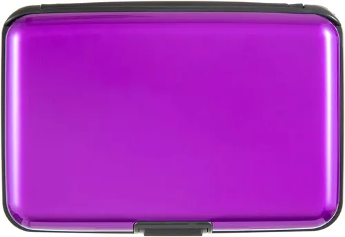 Miniatura 39 de Soporte para tarjetas de crédito, cartera metálica con bloqueo RFID para tarjetas de identificación para mujeres y hombres, funda rígida de aluminio