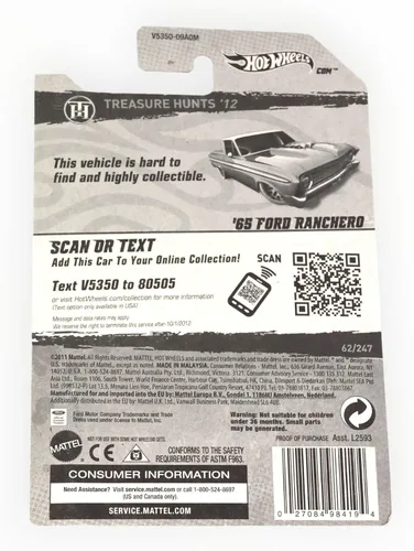 Miniatura 2 de Hot Wheels Ford Ranchero '65, Cazas del tesoro '12 12/15