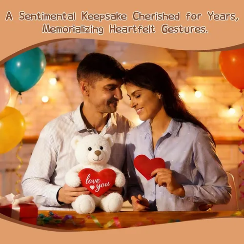 Miniatura 5 de Oso de peluche para el día de San Valentín – Oso marrón de 8.6 pulgadas, animal de peluche suave, regalo ideal para su novia, mamá, niñas, bonito