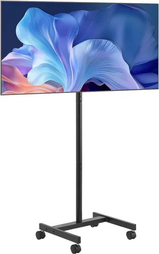 VEVOR - Soporte de TV con ruedas, carrito de TV móvil para pantallas de 17 a 55 pulgadas, de retrato a paisaje, soporte de TV portátil con ruedas