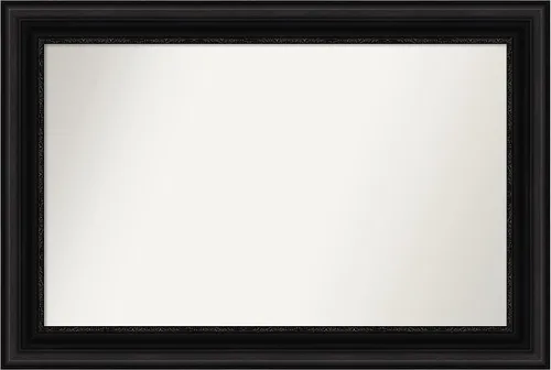 Miniatura 346 de Amanti Art Espejo personalizado, espejo de baño negro puente, espejo de pared o espejo de tocador de baño sobre el fregadero (26 x 26 pulgadas)
