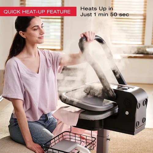 Miniatura 2 de SINGER® Prensa de vapor inteligente 2.0 (1600 W) - Nuevo lanzamiento Superficie de prensado antiadherente profesional de 20 pulgadas con controles
