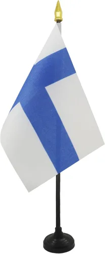 Miniatura 33 de AZ FLAG Bandera de mesa de Albania de 4 x 6 pulgadas - Bandera de escritorio albanesa 5.9 x 3.9 in - Tapa de lanza dorada