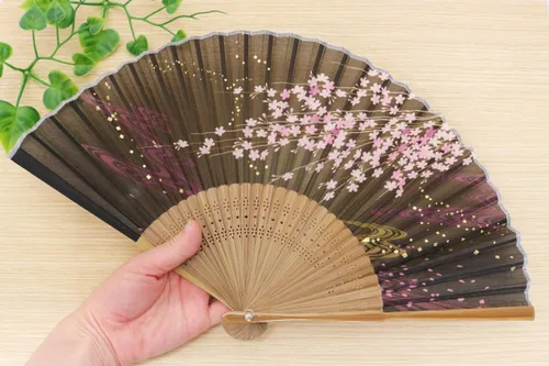 Miniatura 7 de Ventilador plegable de dragón negro