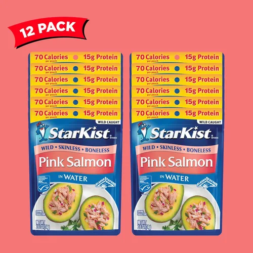 Miniatura 4 de StarKist Wild Pink Salmon - Sin hueso, sin piel, bolsa de 2.6 onzas (paquete de 12)