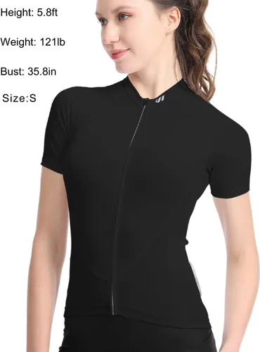 Miniatura 2 de Maillot de ciclismo de manga corta para mujer, camisetas de ciclismo para mujer