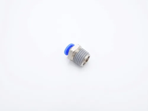 Miniatura 3 de Conexión a presión 1/8" tubo OD x 1/4" rosca NPT macho, conectores de aire y agua de línea recta de macho neumático de conexión rápida de empuje