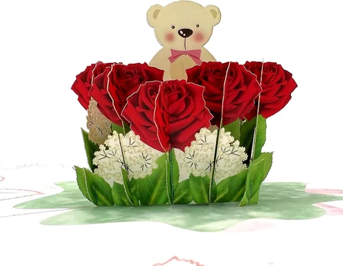 Miniatura 11 de Tarjeta de felicitación emergente con flores florecientes, furgonetas de aventura, vehículo floral, amante de la naturaleza, tema clásico