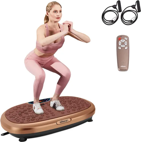 EILISON FitMaxx 3D XL Vibration Plate Exercise Machine - Whole Body Workout Vibration Platform w/Loop Bands - Lymphatic Drainage Machine for Weight