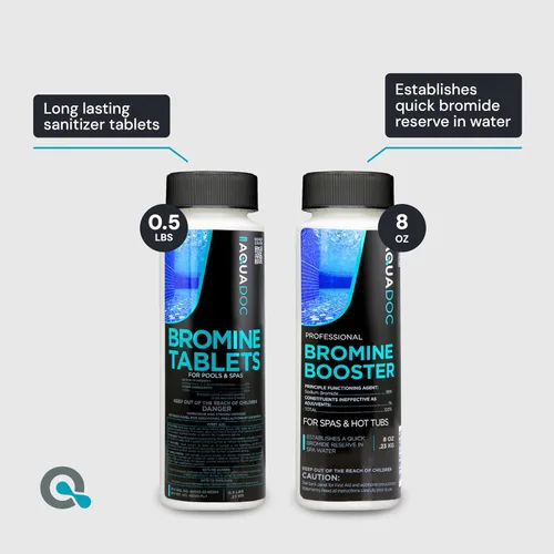 Miniatura 2 de Aquadoc Kit de iniciación de bromo para bañera de hidromasaje para spas, kit completo de mantenimiento de spa con tabletas de bromo y kit completo
