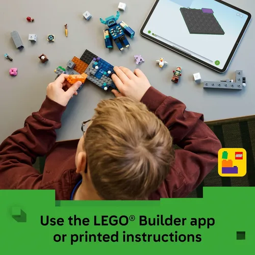 Miniatura 6 de LEGO Minecraft The Warden Encounter - Juego de construcción coleccionable para niños y niñas de 7 años en adelante, con minifigura de guardabosques
