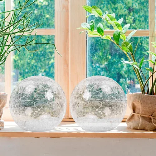 Miniatura 4 de Lámpara LED de globo agrietado de 6 pulgadas, funciona con pilas, luz de bola de vidrio agrietado de mercurio dorado con interruptor inferior