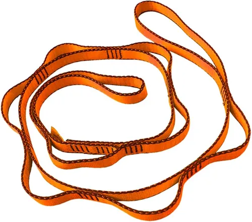 Miniatura 15 de 53 pulgadas de nylon cadenas de margaritas cuerda escalada cordón correas de lazo fuertes eslingas 23 kN aéreo yoga correas
